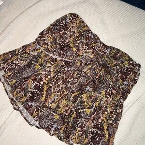 Free People Snakeskin Ruffled Skirt